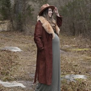 Gorgeous Suede Penny Lane Full Length Coat